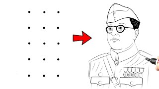 How to Draw Netaji Subhash Chandra Bose  Netaji Subhash Chandra Bose Drawing Tutorial [upl. by Alvita764]