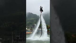 Flyboard montage  water jetpack water world this is to high shorts [upl. by Ahel239]