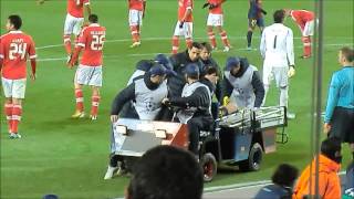 Messis injury vs Benfica View from stands 5122012 [upl. by Annaitsirk]