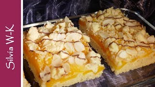 PfirsichStreuselkuchen  Blechkuchen  Obstkuchen [upl. by Ragg608]