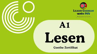 Goethe Zertifikat A1 Lesen  2023  Test 19  Reading Test  German  Exam Preparation [upl. by Eentruok]