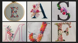 Hand embroidery letters  Alphabet embroidery design\ideas [upl. by Older799]