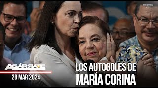 LOS AUTOGOLES DE MARÍA CORINA [upl. by Asp]