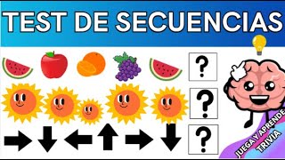 PATRONES y SECUENCIAS  TEST ¿cuál sigue en la SECUENCIA pensamiento LOGICO  Te RETO Nivel FACIL [upl. by Cela]