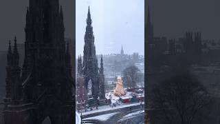 Edinburgh Castle  visit amazingplace snowfall beautiful weather viral [upl. by Amity131]