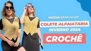 Fio Hobby Circulo  Como Fazer Colete Alfaiataria em Crochê [upl. by Lezti]