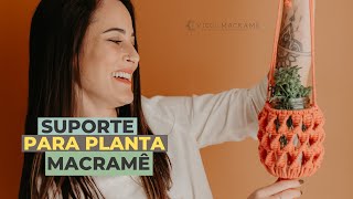 COMO FAZER LUMINÁRIA PENDENTE DE MACRAMÊ TUTORIAL PASSO A PASSO  VIAJ’ARTE TUTORIAIS [upl. by Aisenat385]