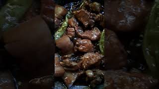 Adobong baboy na nilagyan ng oyster sauce hmm yummy 😋 [upl. by Whitver]