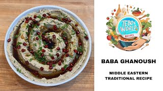 Creamy Baba Ghanoush Recipe Roasted Eggplant Dip  Easy Lebanese Cooking [upl. by Odnumyer542]