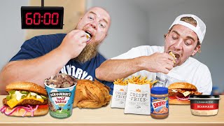 Sampe vs Sveriges starkaste man 60 minuter calorie challenge [upl. by Franni]