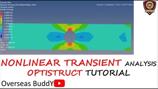 Optistruct Tutorial  Nonlinear Transient Analysis  Hypermesh [upl. by Asik]