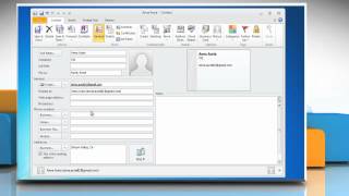 Microsoft® Outlook 2010 Create a new contact [upl. by Harikahs]