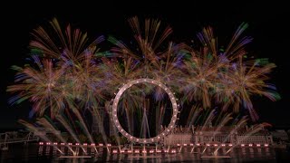 ⁴ᴷ London Fireworks 20232024 London A Place For Everyone  Multi Perspectives  FWSim [upl. by Moriyama]