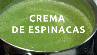 Crema de espinacas  Receta casera fácil [upl. by Derwin]