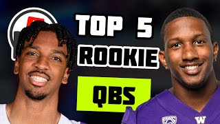 Top 5 Rookie Quarterback Rankings  2024 NFL Draft [upl. by Abisia]