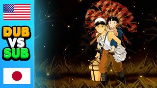 Grave of the Fireflies Anime Movie DUB vs SUB Comparison [upl. by Ellennod]