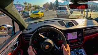 2023 Porsche Macan GTS  Agressive POV city drive [upl. by Vitkun]