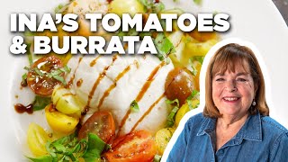 Barefoot Contessas Tomatoes and Burrata  Barefoot Contessa Cook Like a Pro  Food Network [upl. by Geri]