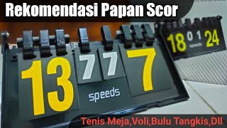 Papan Skor Speed  Pingpong Voli Badminton [upl. by Enirahtak172]