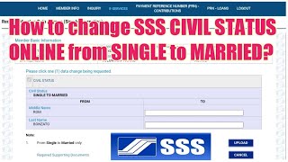 How to change sss civil status online from single to married [upl. by Ramilahs183]