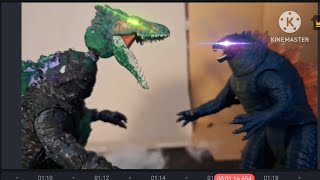 Croczilla vs Evolved Godzilla epic stop motion fight [upl. by Fletch]