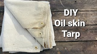 DIY Oilskin Tarp  How to tutorial doityourself [upl. by Nelyahs]