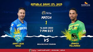 LIVE  Jamaica Tallawahs vs Saint Lucia Kings  CPL 2023 [upl. by Nodmac902]