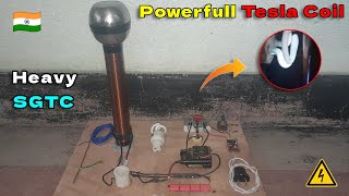 High Voltage Tesla coil  At home  How to make SGTC At Home [upl. by Eelac663]