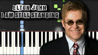 Elton John  I am Still Standing  Piano Tutorial Synthesia Download MIDI  PDF Scores [upl. by Mosra]