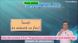 Curs Programarea calculatoarelor de la absolut zero cursurionline [upl. by Asor]