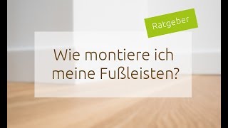 Fußleisten anbringen  was tun bei unebenen Wänden  Verlegetipps  SOVIDA [upl. by Kcor628]