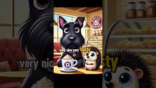 Luka meets harry the hedgehog scottishterriers puppy scotties cartoon kidstv ball play [upl. by Hannazus]