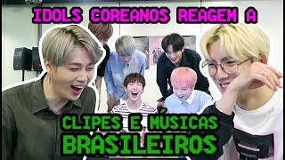 IDOLS COREANOS REAGEM A MUSICAS BRASILEIRAS feat BLANC7 [upl. by Einhpad986]