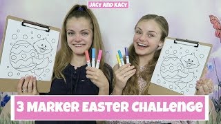 3 Marker Easter Challenge  Jacy and Kacy [upl. by Belsky]