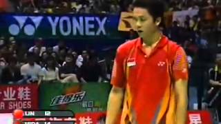 Sudirman Cup 2005 Final  Taufik HidayatIND Vs Lin DanCHN [upl. by Rhynd]