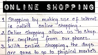 10 Lines on Online Shopping  Essay on Online Shopping  Learning Path [upl. by Damal869]