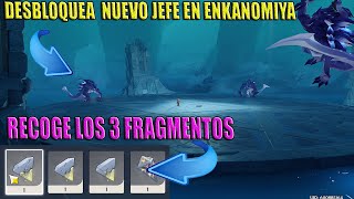 Guia la prueba en el palacio de la serpiente y los dragones  Recoge los 3 fragmentos Genshin impact [upl. by Airdnaxila]