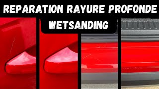 ⚠️ COMMENT REPARER UNE RAYURE PROFONDE  WETSANDING [upl. by Shere]