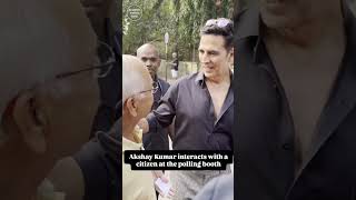 Akshay Kumar interacts with a citizen at The Polling Booth  Maharashtra Vote  Full Video  Shorts [upl. by Patricio]