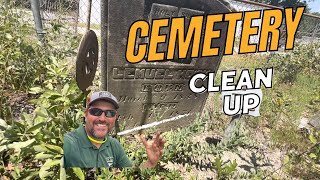 Cemetery Clean up Transformation Gravestones Restored [upl. by Ahseyt27]