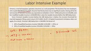 Section 199A 20 Deduction Explained with Examples ¦ Tax Cuts and Jobs Act 2017 ¦ CPA exam Reg [upl. by Laerdna]