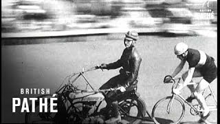 Sports Review  Motor Paced Cycling 1946 [upl. by Ayeki]