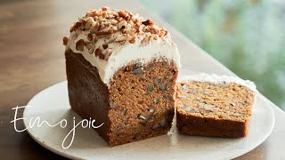 【Eggless】 Carrot Cake Recipe  Emojoie [upl. by Htnicayh]