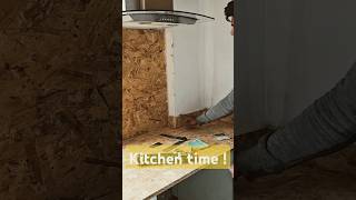 Kitchen worktop diy renovation kitchen homeimprovement woodworking home property realestate [upl. by Marco24]