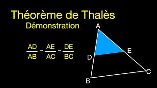 Théorème de Thalès triangles semblables  démonstration  Mathéméric [upl. by Edahsalof]