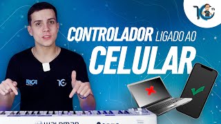 Como Utilizar Controlador MIDI Apenas com Celular [upl. by Ariet]