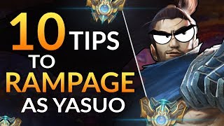 10 SIMPLE TIPS to go YASUO GOD  Combos Tricks and Matchups  LoL Guide Challenger [upl. by Pearson454]