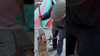 Making a moter bike kickstand puck from wood and steel ireland bunratty blacksmith woodworker [upl. by Pappas]