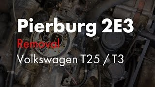 Removing a Pierburg 2E3 carb from a 19DG WBX VW T25  T3 [upl. by Eentruok607]