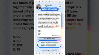 CAT Exam Quants PYQ  Arithmetic  Pipes amp Cisterns  QUANTS Practice Questions catexam mba [upl. by Nwahsel]